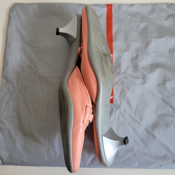 Prada Women's Pink and Orange Mules. Size US 9.5 EU 40 - Picture 7 of 10
